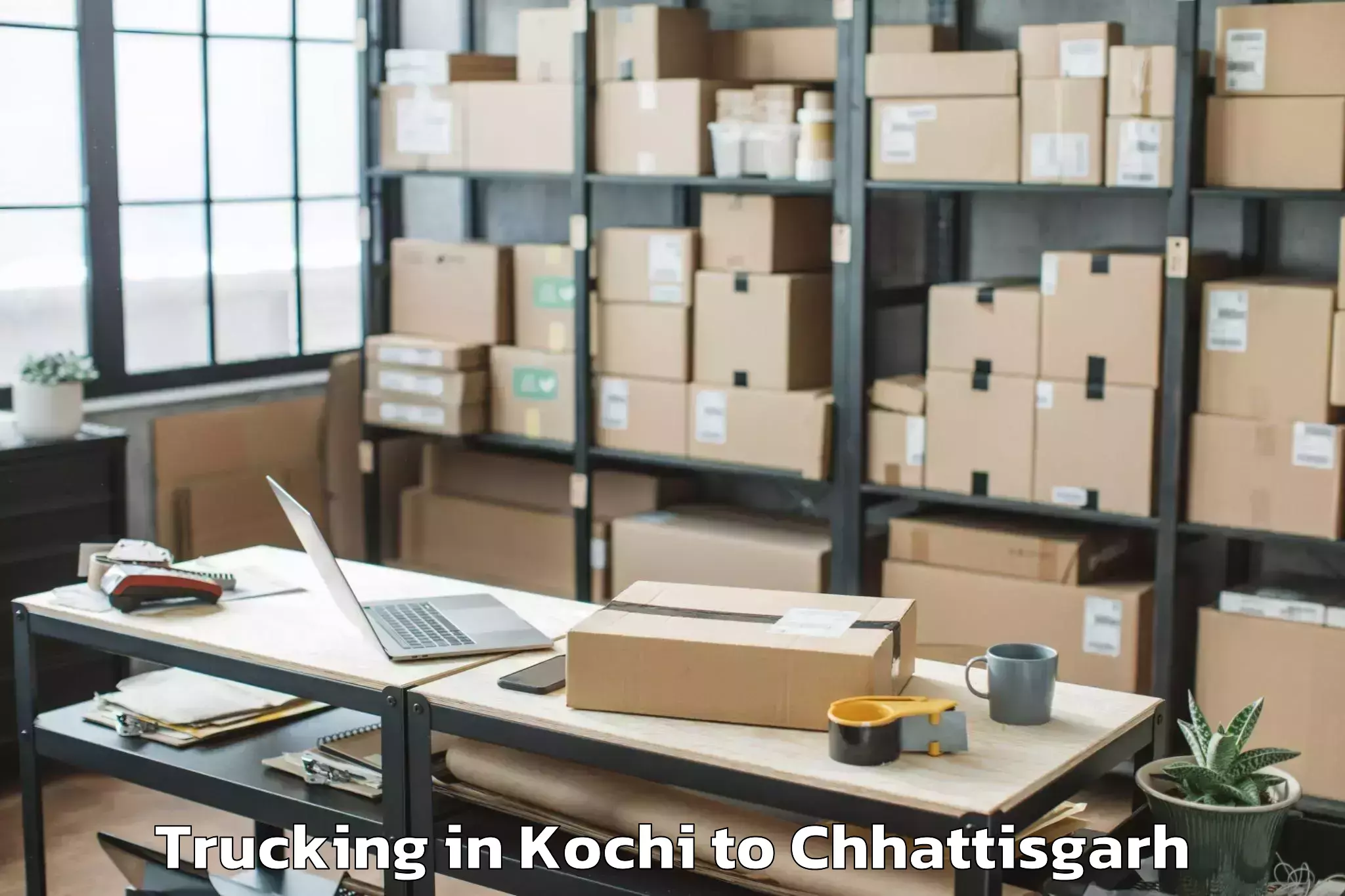 Trusted Kochi to Raigarh Chhattisgarh Trucking